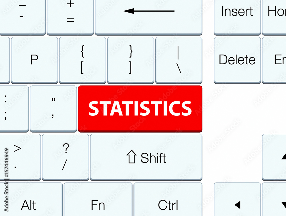 Statistics red keyboard button Statistics red keyboard button