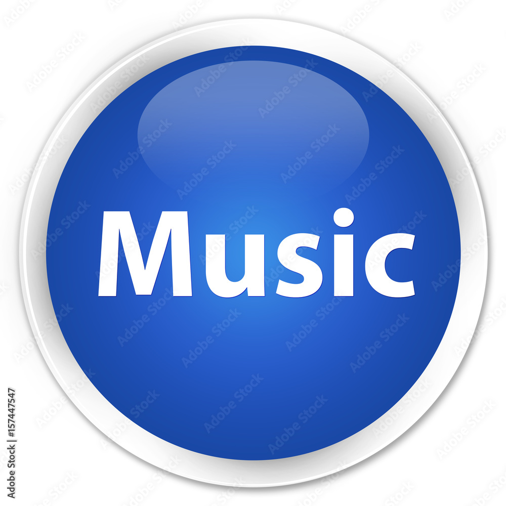 Music premium blue round button Music premium blue round button