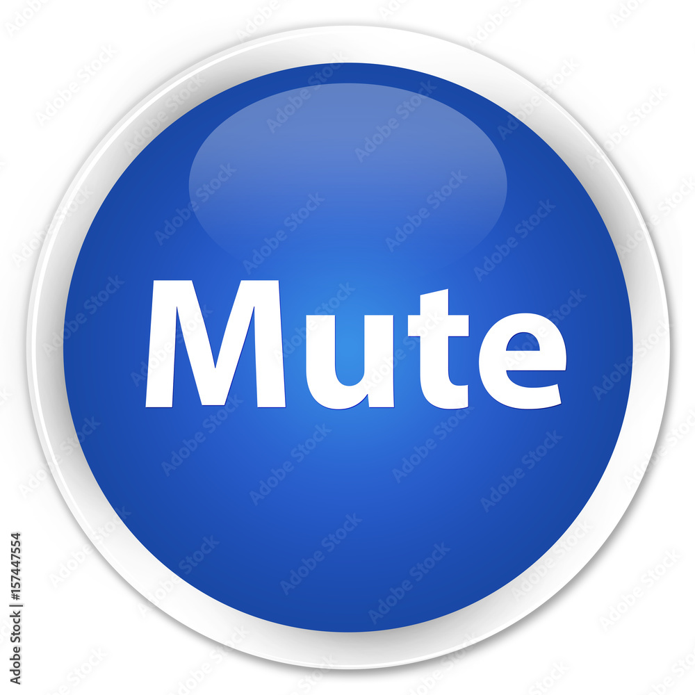 Mute premium blue round button Mute premium blue round button