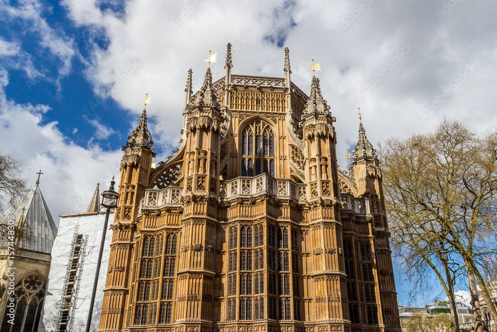 Westminster Abbey (The Collegiate Church of St Peter at Westminster) - Gothic church in City of Westminster, London. Westminster is traditional place of coronation and burial site for English monarchs