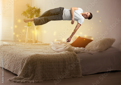 Sleep paralysis concept. Yo...