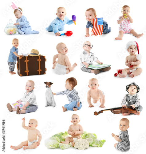 Childhood concept. Collage ...