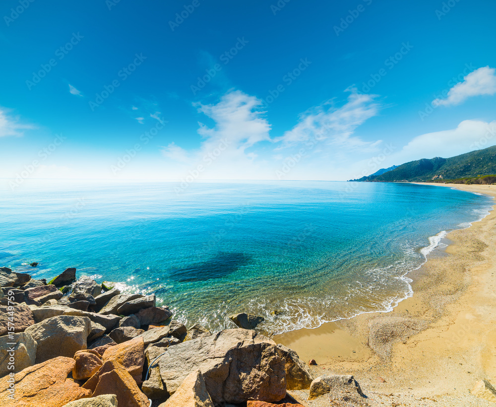 Fototapeta premium Marina di Cardedu on a sunny day