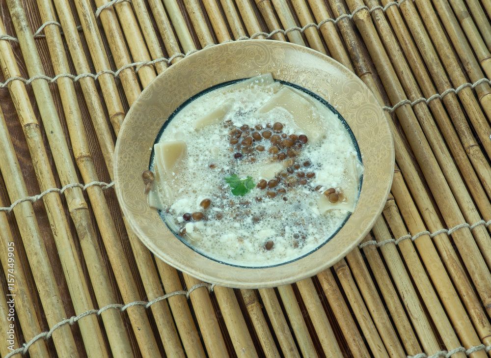 Turkish soup with noodles and lentils Turkish soup with noodles and lentils