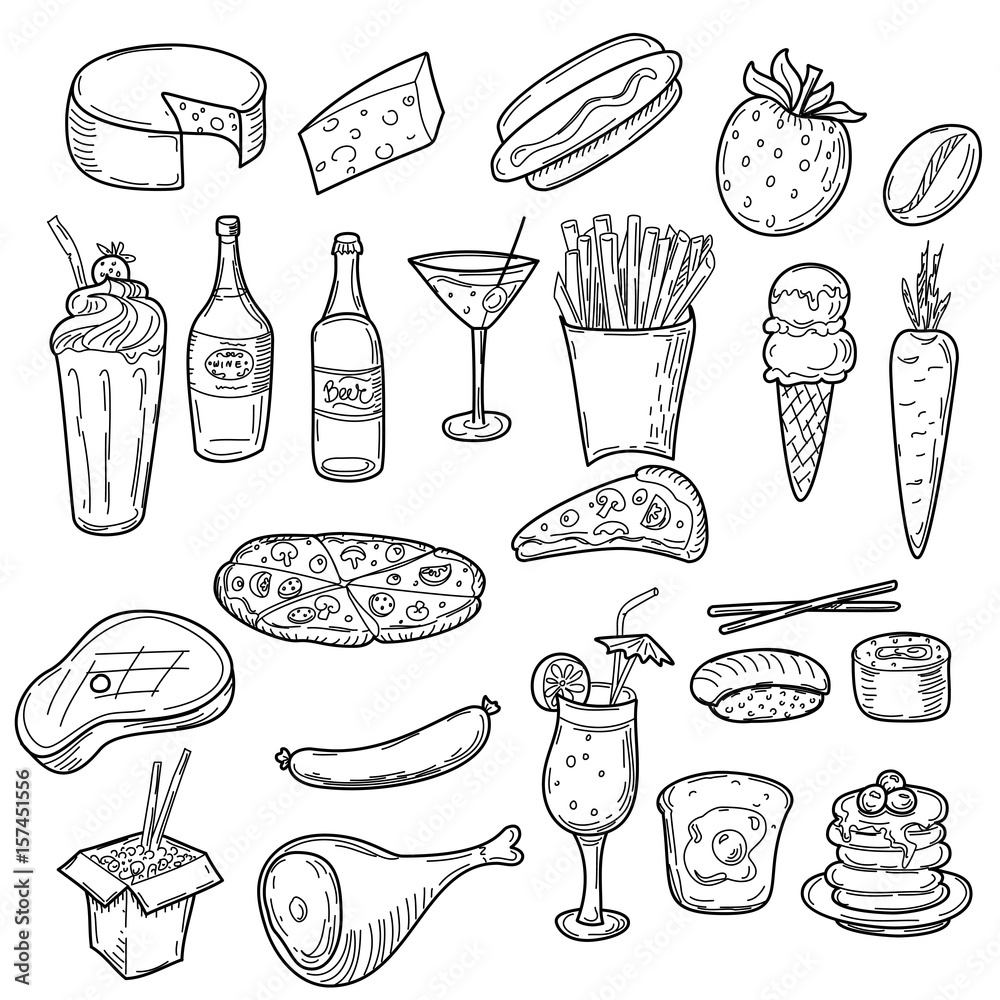 20 Easy Food Drawing Ideas - DIY Crafts