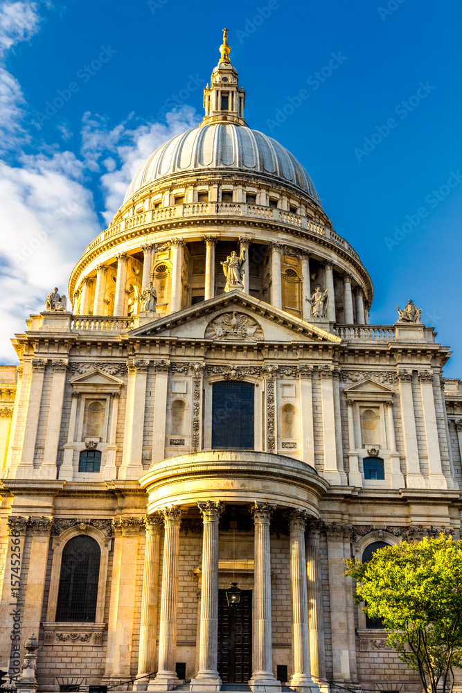 Fototapeta premium St Paul's cathedral at golden hour in London, England
