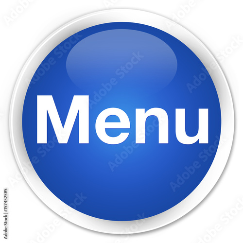 Menu premium blue round button