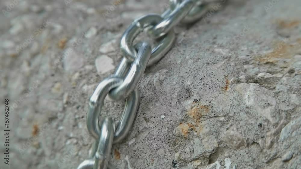 Pull the chain on a concrete slab Pull the chain on a concrete slab