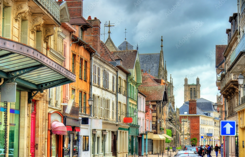 Traditional houses in Troyes, France