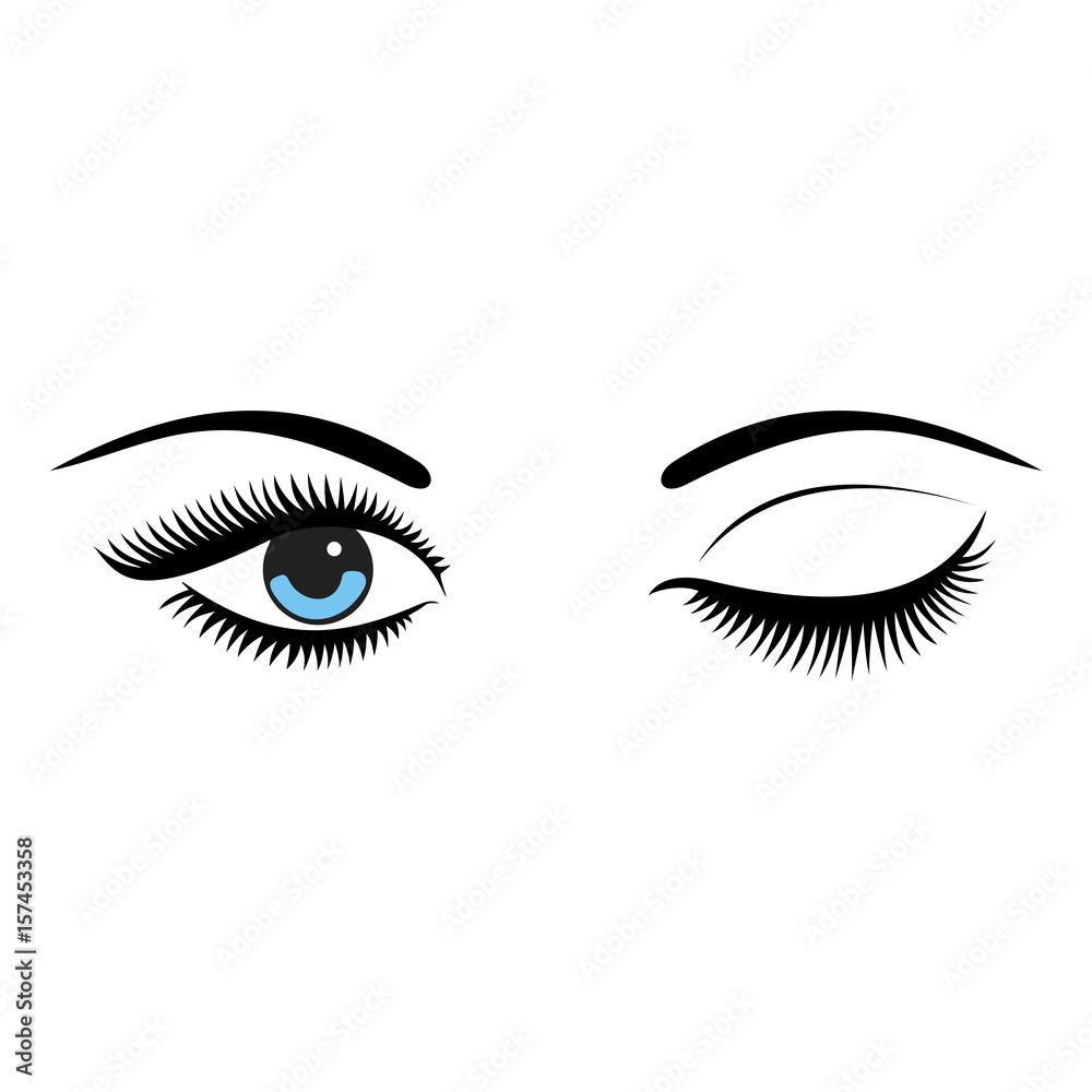 Beautiful women blue eyes with make up Beautiful women blue eyes with make up