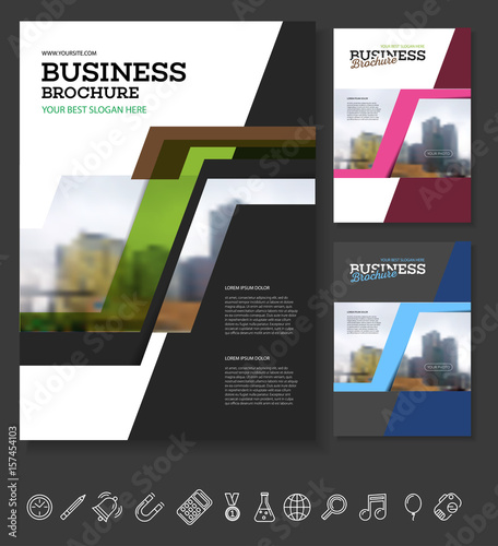 Company flyer vector illustration