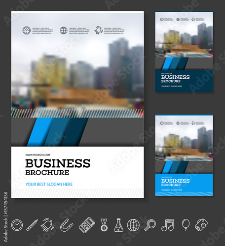 Company flyer vector illustration