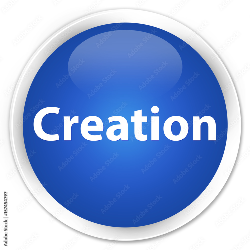 Creation premium blue round button Creation premium blue round button