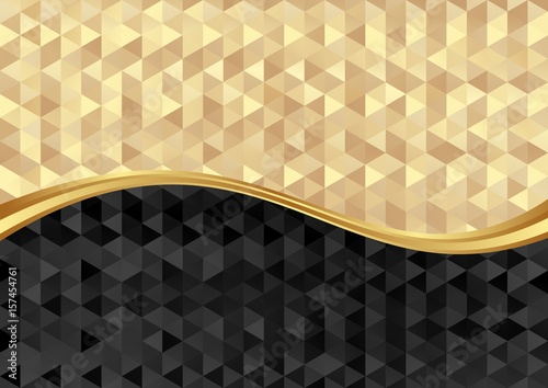 golden and black texture divided into two with wavy divider