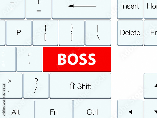 Boss red keyboard button