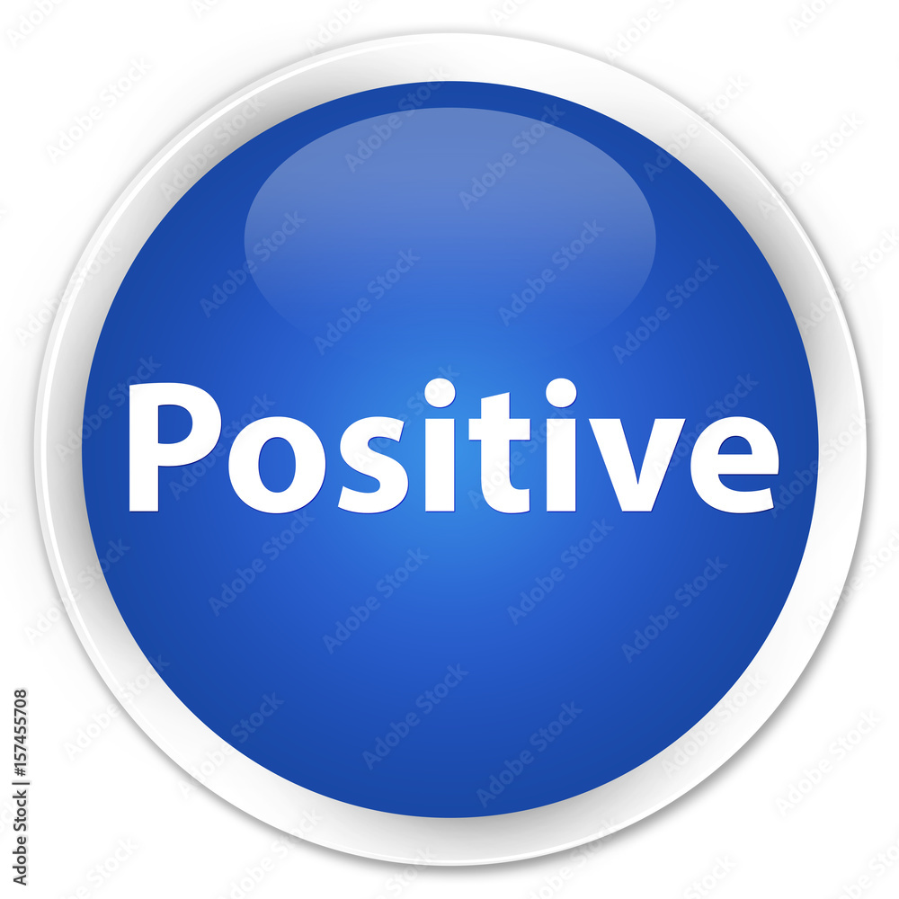 Positive premium blue round button