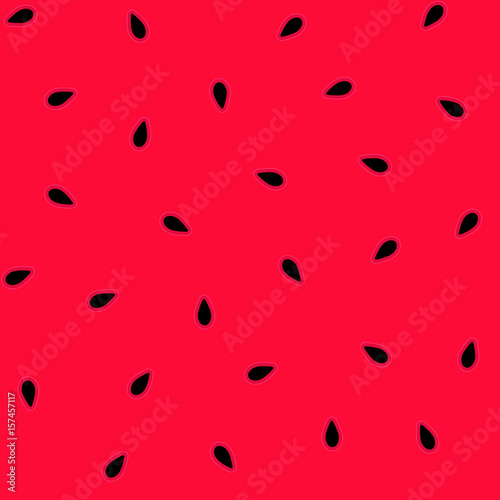 Watermelon with seeds seamless pattern