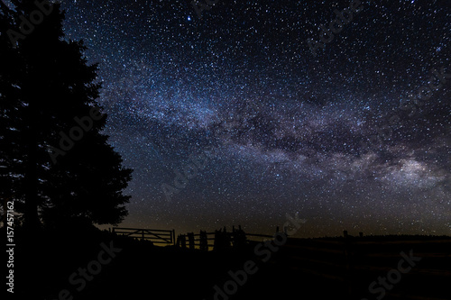 milky way in the alps of Austria