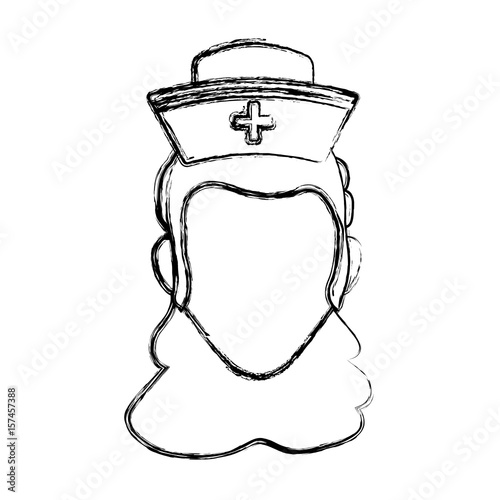 Nurse avatar profile vector illustration icon graphic design