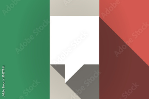 Long shadow  Italy flag with a tooltip