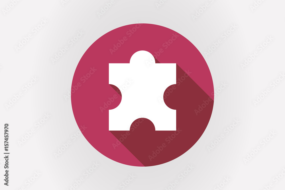 Long shadow Japan flag with a puzzle piece Long shadow Japan flag with a puzzle piece