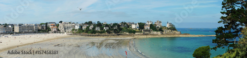 Panorama de la plage de l'Ecluse, Dinard, Ille-et-Vilaine, Bretagne © Ariane Citron