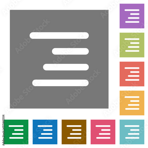 Text align right square flat icons