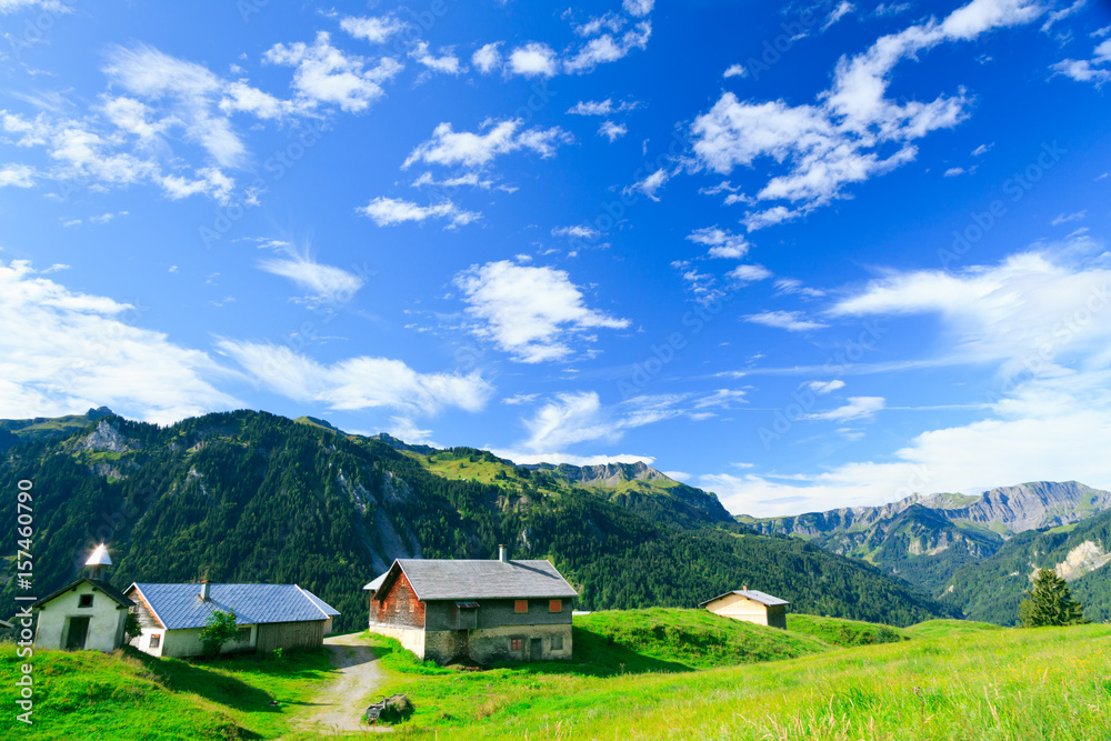 Obraz premium Landscape In The Austrian Alps Near Mellau