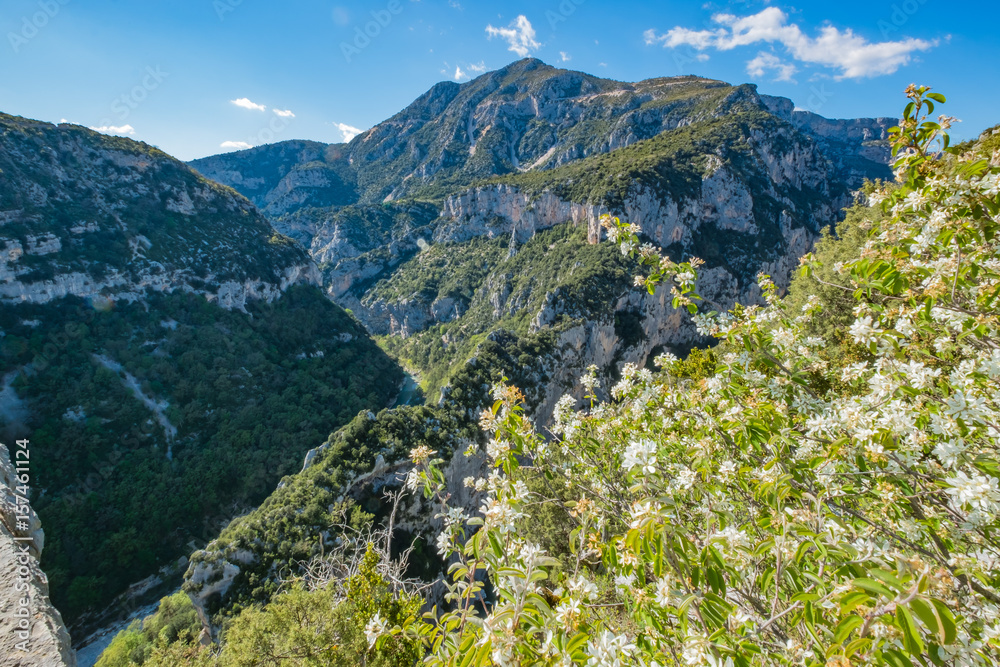 Vue panoramique sur les Gorges du Verdon. Provence. France. Vue panoramique sur les Gorges du Verdon. Provence. France.