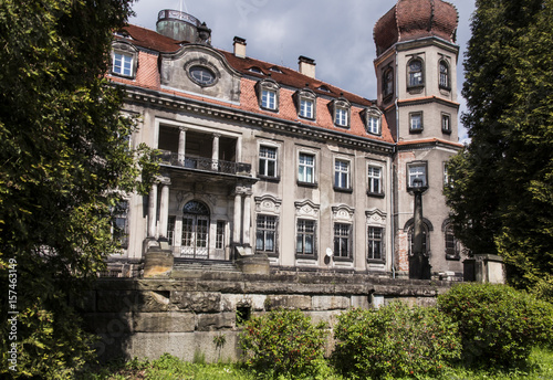 Brynek, Poland May 14, 2017: Brynk Palace and Park complex in Poland,