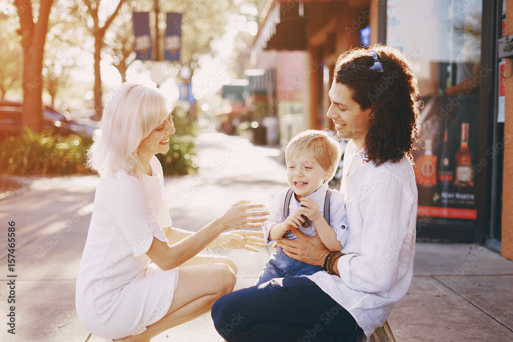 Fototapeta premium beautiful young family