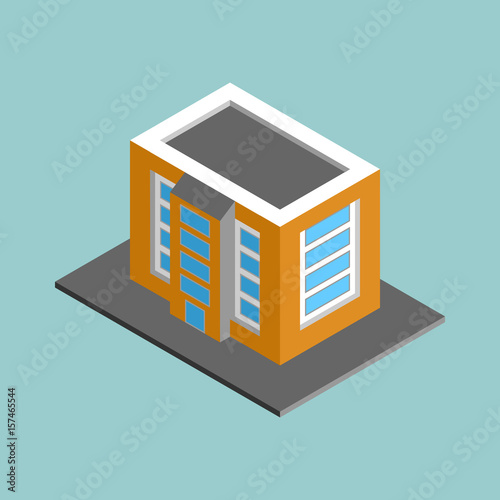 isometric  building icon