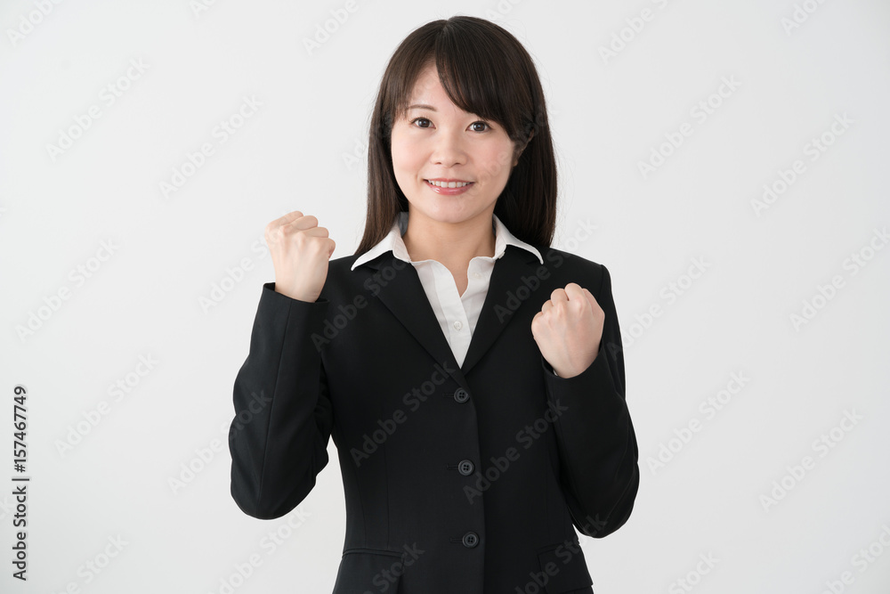 ビジネスウーマン、ガッツポーズ