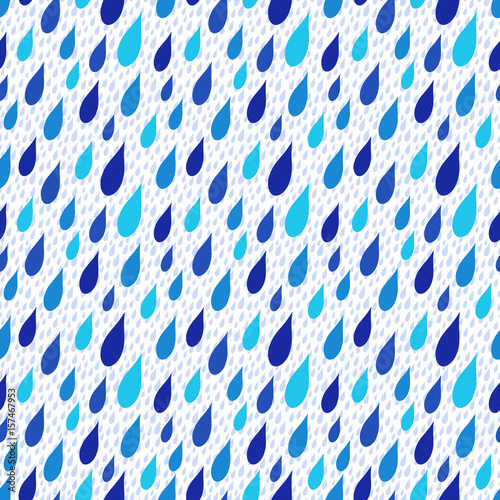 Rain drops falling seamless background