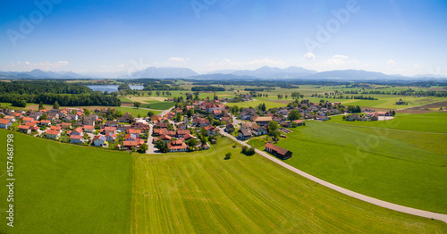 Panorama-Luftbild: Leobendorf, Bayern, im Sommer photo