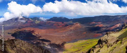 Stunning landscape of Haleakala volcano crater taken at Kalahaku overlook at Haleakala summit, Maui, Hawaii © MNStudio