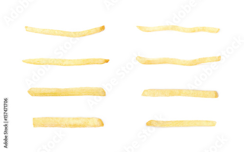 Canvas Print Single potato french fry chip