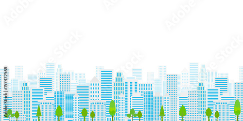 ビル　建物　木　背景