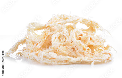 dried squid isolated on the white background