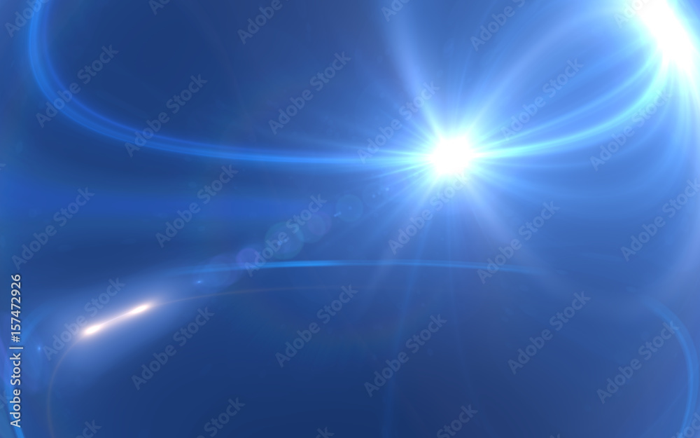 Abstract blue digital lens flare with black background Abstract blue digital lens flare with black background