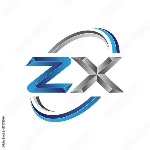 Free Download Simple initial letter logo modern swoosh ZX - GFXLoad