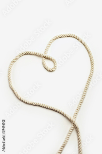 a organic rope make an art isolated white.