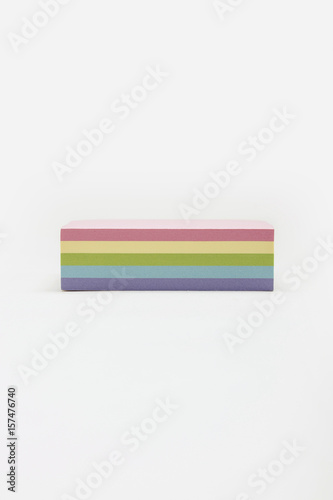 colorful post it isolated white.