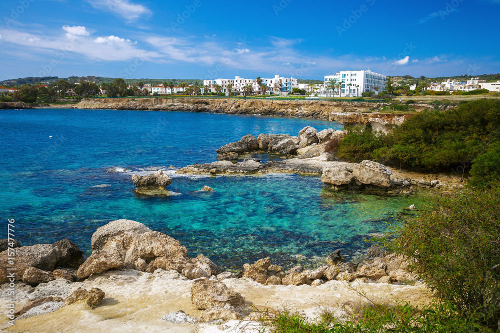 Serene view of seaside near Protaras, Cyprus