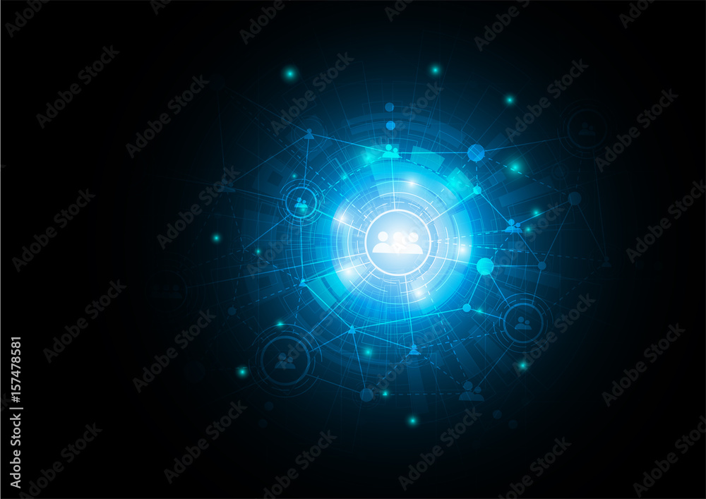 Abstract technology communication design innovation concept background. Vector illustration