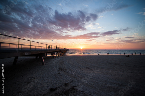 Sunset on beautiful beach