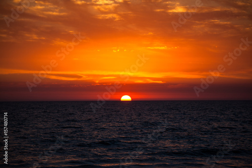 sunset on the bridge at Glenelg beach