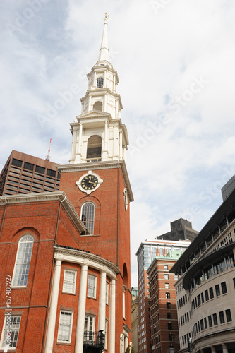church tower building in Boston street