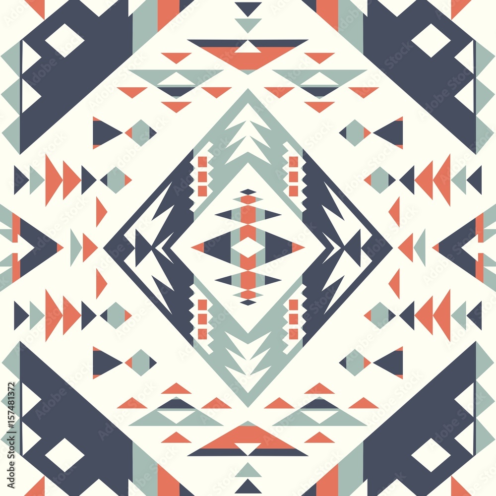 Ethnic pattern textures. Navajo geometric print. Rustic decorative ornament. Abstract geometric pattern. Native American pattern. Ornament for the design of clothing