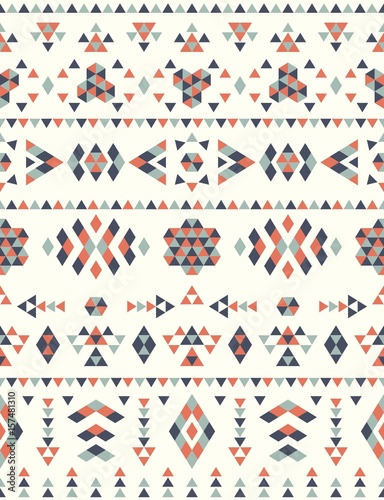 Seamless Ethnic pattern textures. Navajo geometric print. Rustic decorative ornament. Abstract geometric pattern. Native American pattern. Ornament for the design of clothing